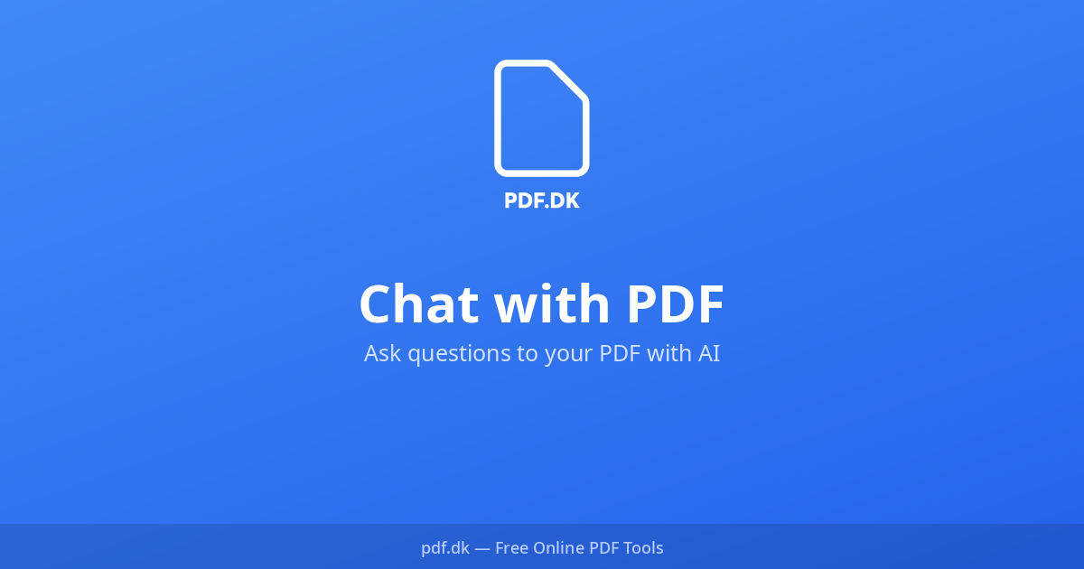 Chat with PDF - Ask Questions to AI | PDF.dk